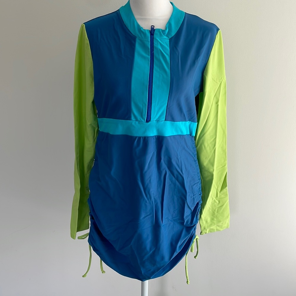 Glamourpuss Colorblock rash guard/dress